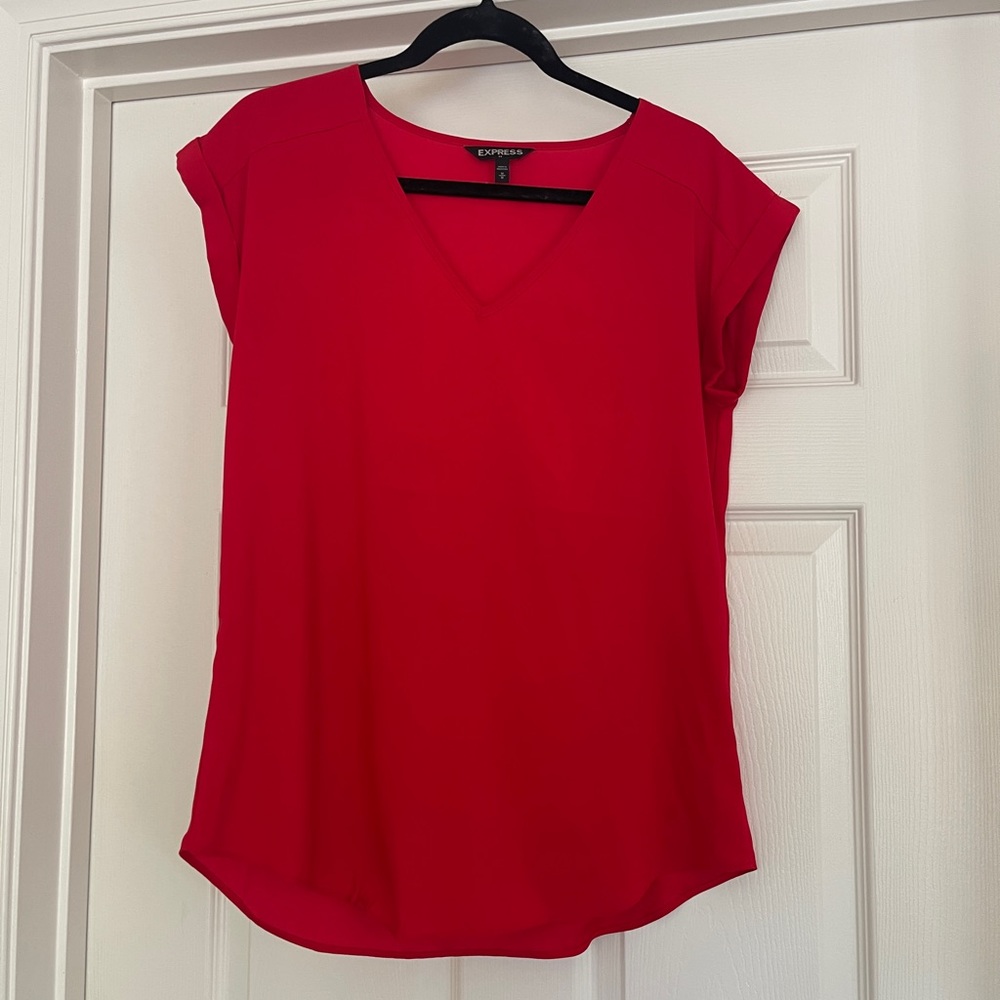Express shirt sleeve shirt size medium Red